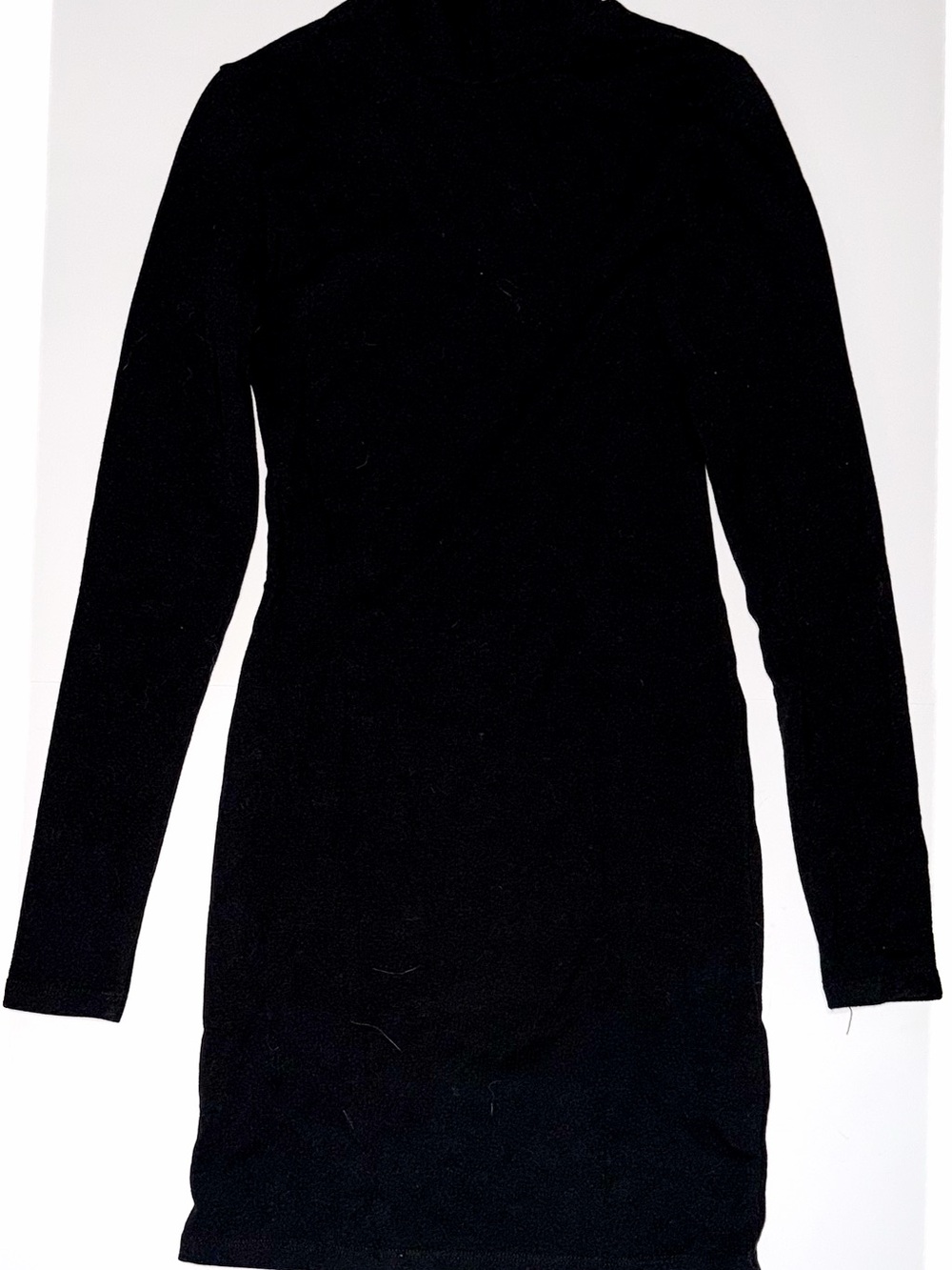 Bershka Black Long-Sleeve Turtleneck Dress